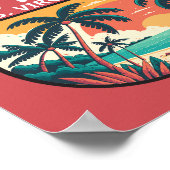 St Thomas U.S. Maagdeneilanden Retro Embleem Poster (Hoek)