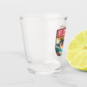 St Thomas U.S. Maagdeneilanden Retro Embleem Shot Glas (Links)