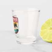 St Thomas U.S. Maagdeneilanden Retro Embleem Shot Glas (Rechts)