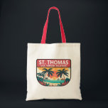 St Thomas U.S. Maagdeneilanden Retro Embleem Tote Bag<br><div class="desc">St Thomas vector art ontwerp. Het staat bekend om zijn stranden en snorkelplekken.</div>
