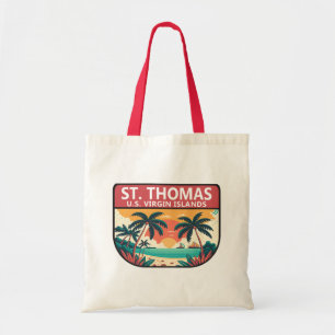 St Thomas U.S. Maagdeneilanden Retro Embleem Tote Bag