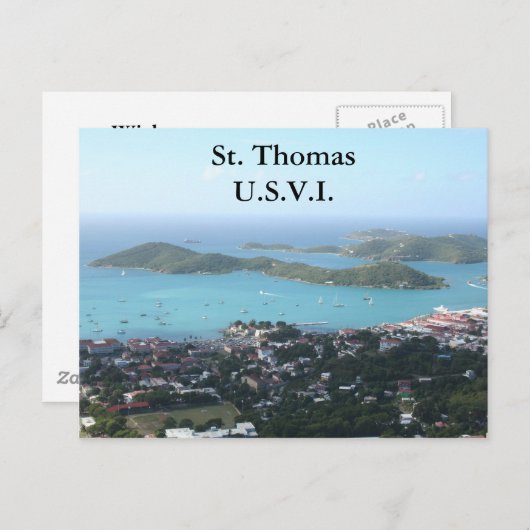 St. Thomas U.S.V.I. Briefkaart (Voorkant / Achterkant)