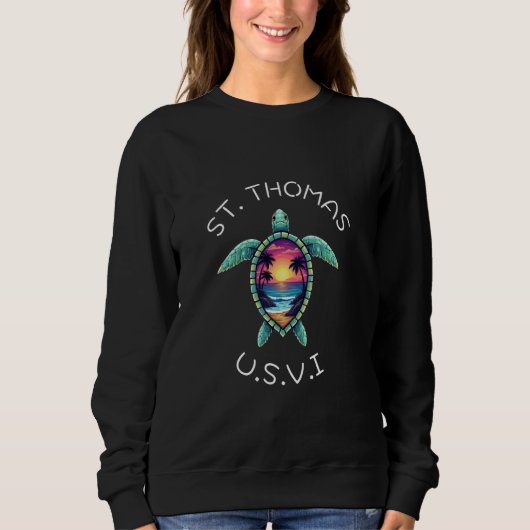 St. Thomas U.S.V.I. US Maagdeneiland Souvenir Vaca Trui (Voorkant)