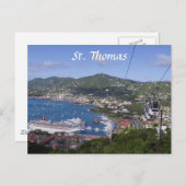 St Thomas Uitzicht Briefkaart (Voorkant / Achterkant)
