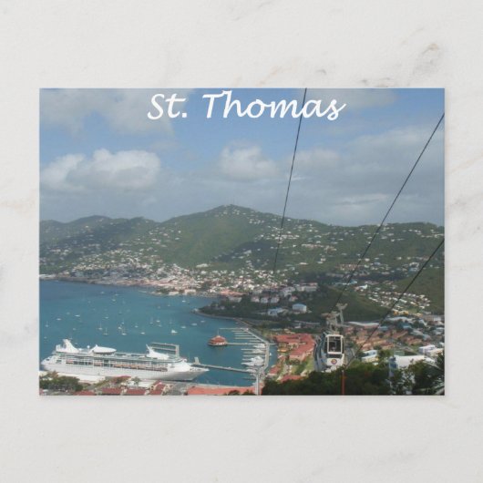 St Thomas Uitzicht Briefkaart (Voorkant)