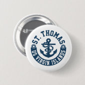 St. Thomas US. Maagdeneilanden Ronde Button 5,7 Cm (Voorkant /achterkant)