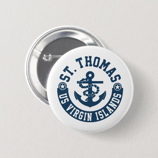 St. Thomas US. Maagdeneilanden Ronde Button 5,7 Cm (Voorkant /achterkant)