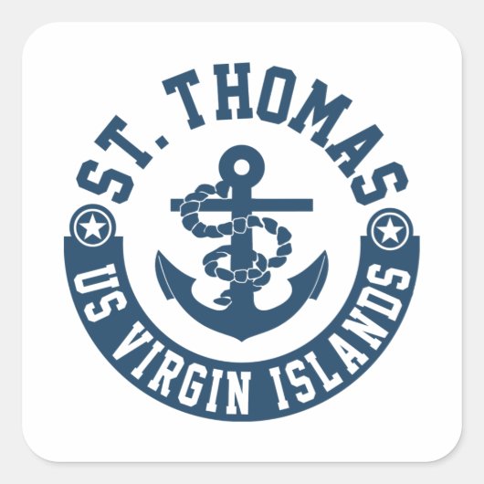 St. Thomas US. Maagdeneilanden Vierkante Sticker (Voorkant)