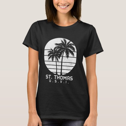 St. Thomas US Virgin Islands Pride Vacation USVI V T-shirt (Voorkant)