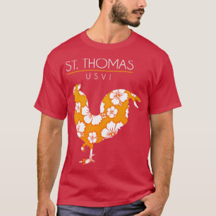 St Thomas USVI Bloem Hibiscus Kip Liefhebber Aande T-shirt