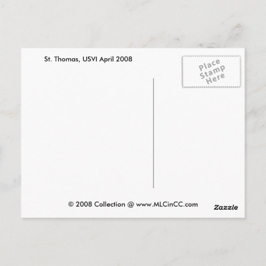St. Thomas, USVI Briefkaart (Achterkant)