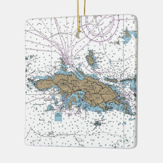 St Thomas USVI Keramisch Ornament (Links)