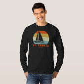 St Thomas Usvi Retro Sailboat Sailing Vaca T-shirt (Voorkant volledig)