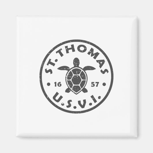 St Thomas Usvi Zeeschildpad Mannen Vrouwen Kindere Magneet (Voorkant)