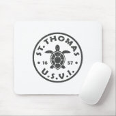 St Thomas Usvi Zeeschildpad Mannen Vrouwen Kindere Muismat (Met muis)