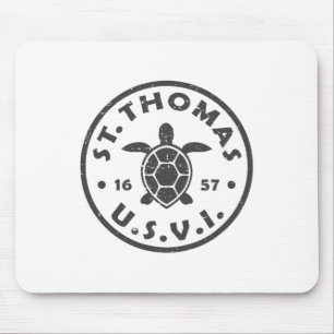 St Thomas Usvi Zeeschildpad Mannen Vrouwen Kindere Muismat
