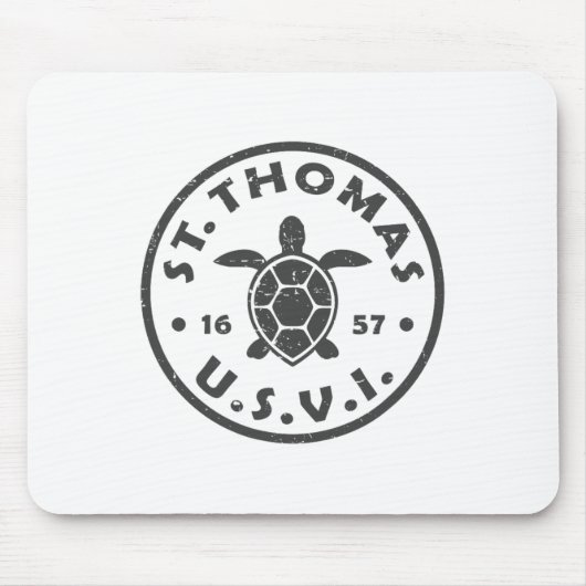 St Thomas Usvi Zeeschildpad Mannen Vrouwen Kindere Muismat (Voorkant)