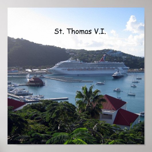 St. Thomas V.I. Harbour Poster (Voorkant)