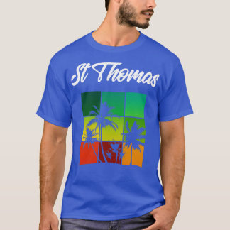 St Thomas vakantie souvenir met palmbomen T-shirt