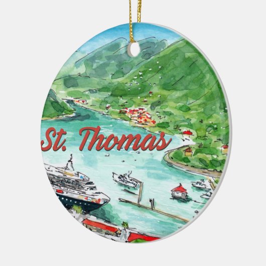 St. Thomas-versiering Keramisch Ornament (Links)