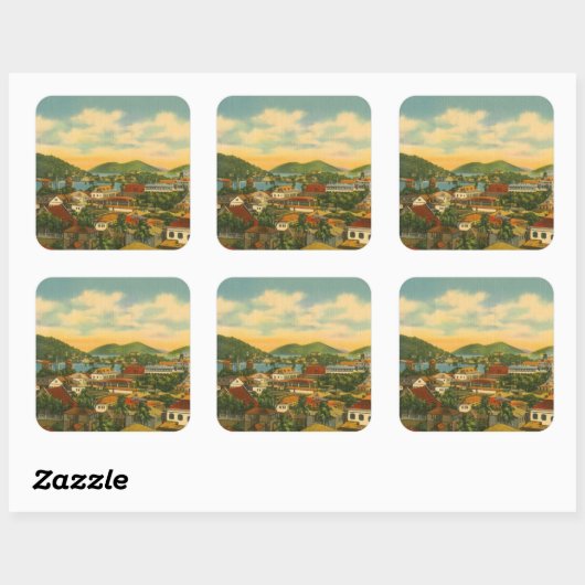 St Thomas Vierkante Sticker (Vel)