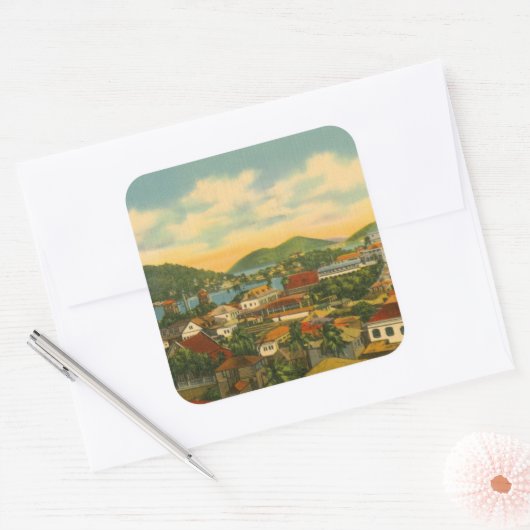 St Thomas Vierkante Sticker (Envelop)