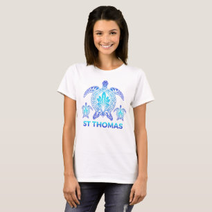 St Thomas Virgin Islands Blue Zee Turtle Souvenirs T-shirt