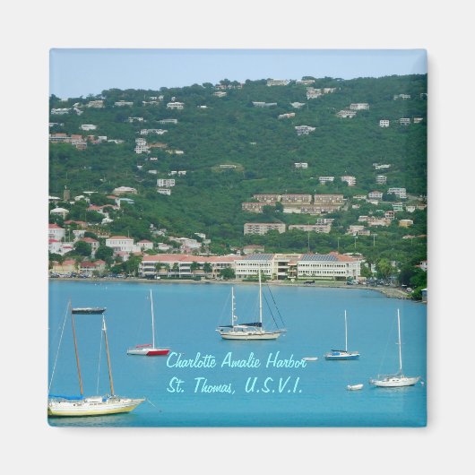 St. Thomas zeilboten magneet (Voorkant)