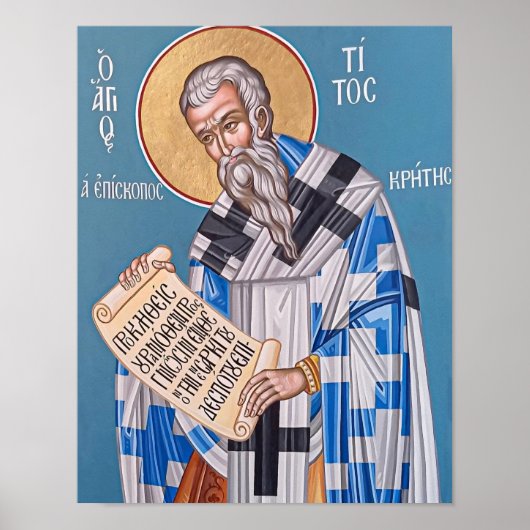 St. Titus van de Zeventig Orthodoxe Icoonprent Poster (Voorkant)