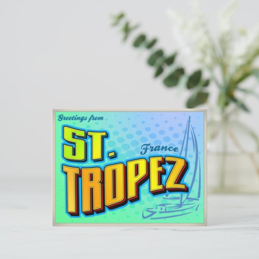 ST. TROPEZ BRIEFKAART (Staand voorkant)