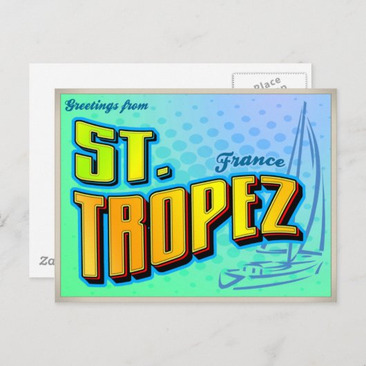 ST. TROPEZ BRIEFKAART (Voorkant / Achterkant)
