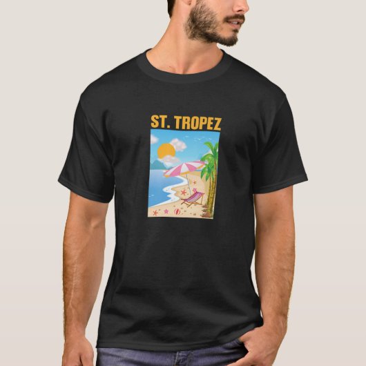 St. Tropez Cote D'azur Cannes Paris Frankrijk Fran T-shirt (Voorkant)