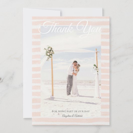 St. Tropez Destination Wedding  Bedankkaart (Voorkant)