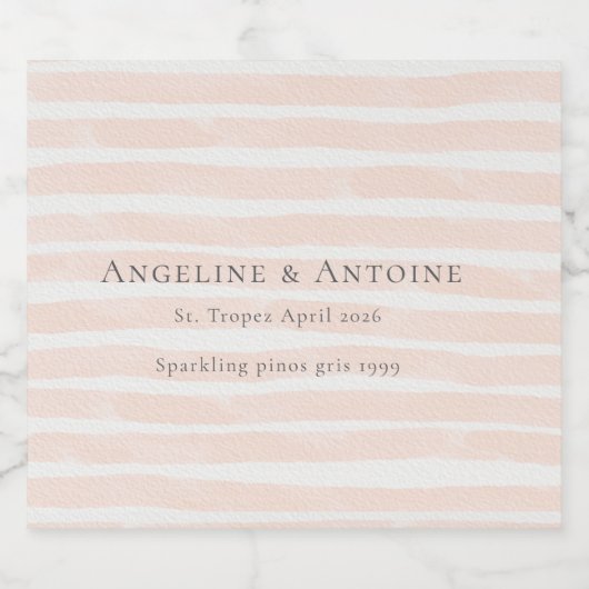 St. Tropez Destination Wedding  Sparkling Wijnetiket (Enkel label)