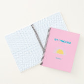 St. Tropez, Frankrijk, Preppy, Roze Notitieboek (Binnen)