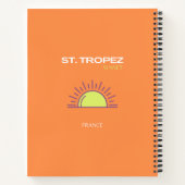 St. Tropez, Frankrijk, Sunset, Travel Art, Oranje Notitieboek (Achterkant)