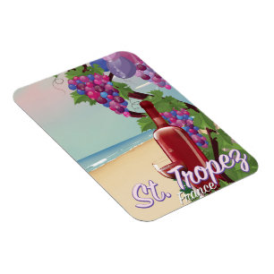 St. Tropez Frankrijk wijn reisposter Magneet
