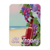 St. Tropez Frankrijk wijn reisposter Magneet (Verticaal)