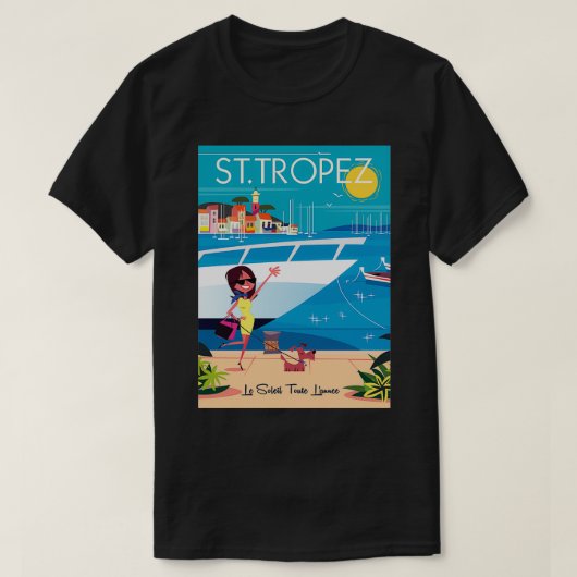 St. Tropez poster T-shirt (Design voorkant)