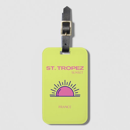 St. Tropez, Preppy, Green Bagagelabel (Voorkant (verticaal))