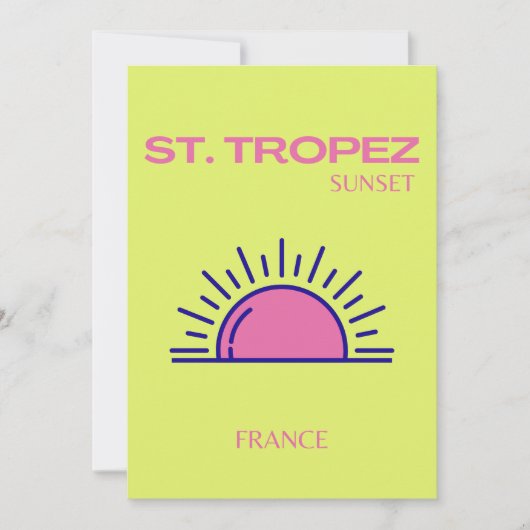 St. Tropez, Preppy, Green Bedankkaart (Voorkant)