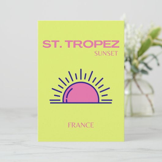 St. Tropez, Preppy, Green Bedankkaart (Staand voorkant)