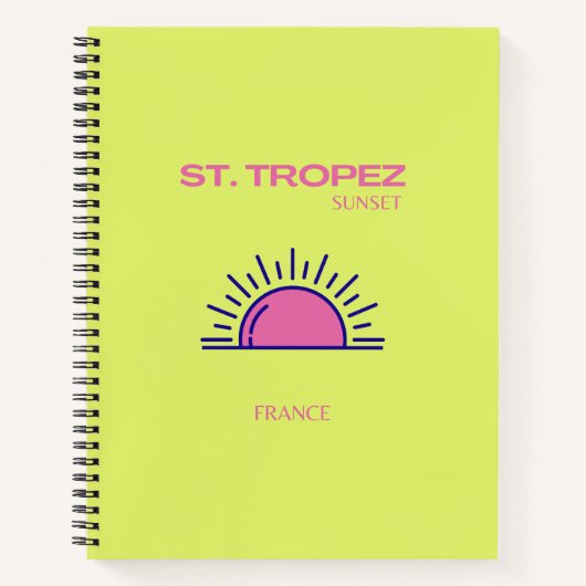 St. Tropez, Preppy, Green Notitieboek (Voorkant)