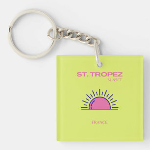 St. Tropez, Preppy, Green Sleutelhanger