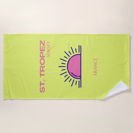 St. Tropez, Preppy, Green Strandlaken (Voorkant)