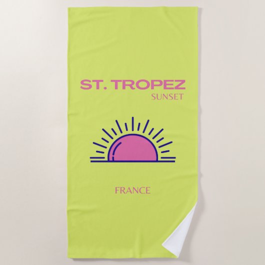 St. Tropez, Preppy, Green Strandlaken (Voorkant)