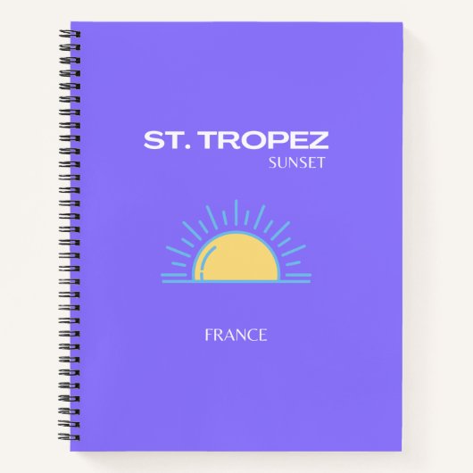 St. Tropez, Sunset, Paars Notitieboek (Voorkant)