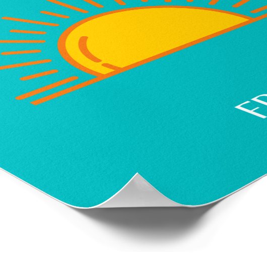 St. Tropez, Sunset, Travel Art, Turquoise Poster (Hoek)