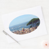 st-tropez uitzicht ovale sticker (Envelop)