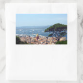 st-tropez uitzicht rechthoekige sticker (Tas)